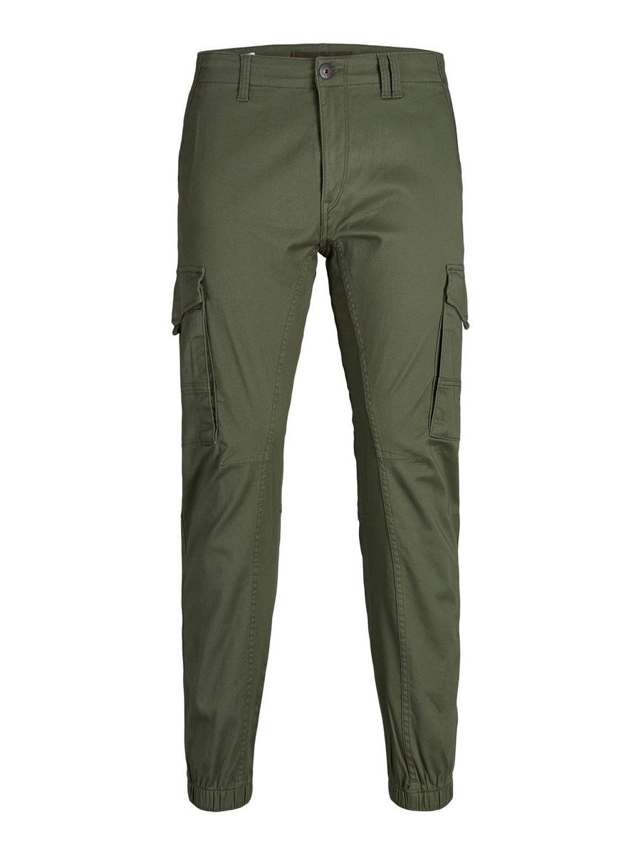 jeansy/spodnie męskie jack and jones 12152279 paul flake oliwkowy night