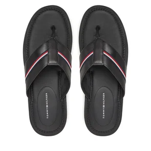 Japonki Tommy Hilfiger Core Hilfiger Toe Post Lh Sandal FM0FM05416 Czarny - Klapki i japonki męskie - miniaturka - grafika 1