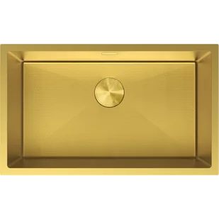 Mexen Trixo zlewozmywak stalowy 1-komorowy 750 x 440 mm, złoty HC - 6415751000-55HC - Zlewozmywaki - miniaturka - grafika 1