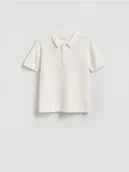 Bluzy dla chłopców - Reserved - T-shirt polo - złamana biel - miniaturka - grafika 1