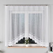 Firany - Markizeta Firanka konfekcjonowana, 160x300cm, kolor biały 090543 DORIANA 090543/000/001/160300/1 - miniaturka - grafika 1