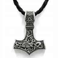 Naszyjniki - Naszyjnik Męski Młot Thora Mjolnir Srebrny 125 - miniaturka - grafika 1
