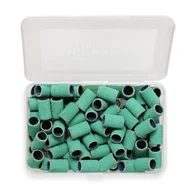 Pozostałe akcesoria kosmetyczne - Aba Group Nakładki Na Frezy Walec Gradacja 150 (100 Sztuk) - Turkusowe - miniaturka - grafika 1