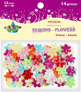 Titanum Cekiny kwiaty 13 mm pastelowe 14 g - Dekoratorstwo - miniaturka - grafika 4