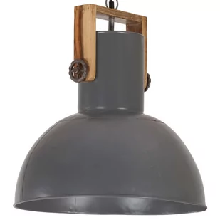 VidaXL Industrialna lampa wisząca, 25 W, szara, okrągła, 42 cm, E27 320851 VidaXL - Lampy sufitowe - miniaturka - grafika 1