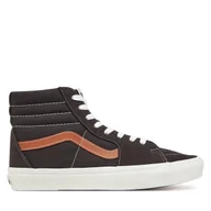 Sneakersy męskie - Sneakersy Vans SK8-Hi VN000D32Y7U1 Brązowy - miniaturka - grafika 1