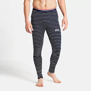 ODLO Odlo Męskie Active Warm Originals ECO Baselayer spodnie, ciemnoszafirowe srebrne szare, jeden rozmiar 159282 - Spodnie męskie - miniaturka - grafika 1