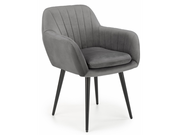 Krzesła - Krzesło Tapicerowane do Salonu K429 Welur Szare K429 Szary - miniaturka - grafika 1