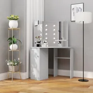 Toaletki - vidaXL Lumarko Toaletka narożna z LED, szarość betonu, 111 x 54 x 141,5 cm 326535 - miniaturka - grafika 1
