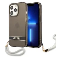 Etui i futerały do telefonów - Guess GUHCP13XHTSGSK iPhone 13 Pro Max 6,7" czarny/black hardcase Translucent Stap GUE001959-0 - miniaturka - grafika 1