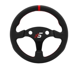 Simagic P-330RK Skóra 33cm Obręcz kierownicy bez huba czarno-czerwony - Kontrolery gier na PC - miniaturka - grafika 1