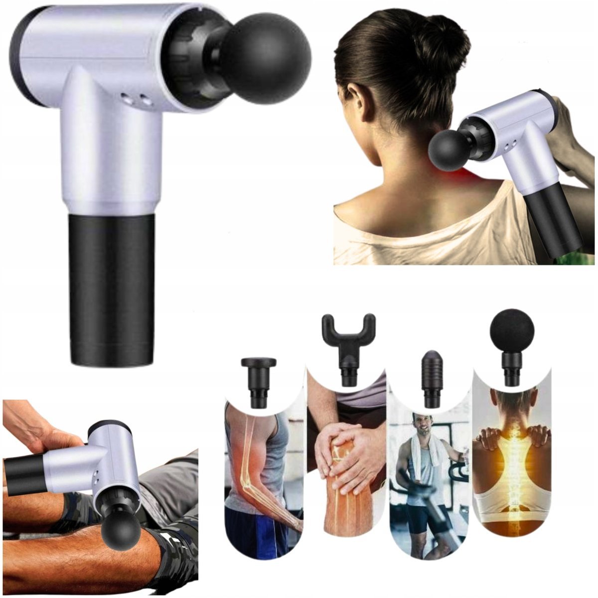 Mocny Masażer Ciała Pistolet Ręczny Masage Gun Prezent Na Walentynki