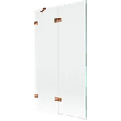 Parawany nawannowe - Mexen Lunar parawan nawannowy 2-skrzydłowy lewy 100 x 150 cm, transparent, różowe złoto - 897-100-100-60-00-L - miniaturka - grafika 1