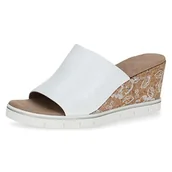 Klapki i japonki damskie - CAPRICE Klapki damskie 9-9-27208-20 obcas, biały nappa, rozmiar 39 EU, White Nappa, 39 eu - miniaturka - grafika 1