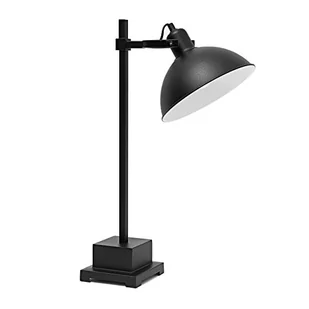 Relaxdays lampa stołowa Black Night HBT: 57 x 32,5 x 22,5 cm lampa stołowa wykonana z litego metalu jako lampka do czytania o nowoczesnym i prostym wzorze jako lampka do czytania na biurko, czarnym, 10019109 - Lampy stojące - miniaturka - grafika 1