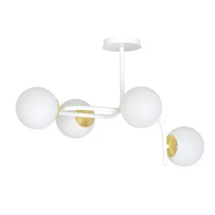 Emibig Ragnar lampa wisząca 4-punktowa biała/złota 1033/4A 1033/4A - Lampy sufitowe - miniaturka - grafika 1