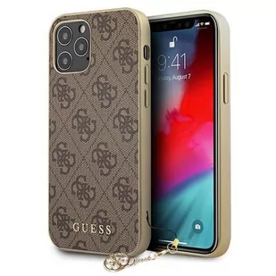Guess 4G Charms Collection Etui na iPhone 12 Pro Max brązowy GUHCP12LGF4GBR - Etui i futerały do telefonów - miniaturka - grafika 2