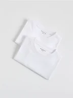 Bluzki dla niemowląt - Reserved - Bawełniany t-shirt 2 pack - biały - miniaturka - grafika 1