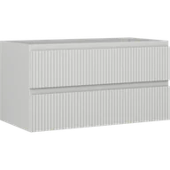 Szafki łazienkowe - Mexen Rivel szafka łazienkowa podumywalkowa 90 cm, 2 szuflady, ryflowana , szara mat - 91A20-09047-2-BFF62 - miniaturka - grafika 1