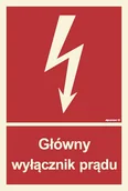 Akcesoria BHP - Główny wyłącznik prądu -  znak świecący 20x30 PPOŻ SignProject BC008_200X296_PS 5904937055070 - miniaturka - grafika 1