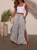 Spodnie damskie - LA Angels Spodnie w kolorze biało-granatowym - miniaturka - grafika 1