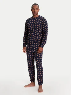 United Colors Of Benetton Piżama 38DK4P02L Granatowy Regular Fit - Piżamy męskie - miniaturka - grafika 1