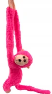Maskotki i pluszaki - Pluszowa wisząca małpka na rzepy z dźwiękiem przytulanka małpa różowa 67 cm - miniaturka - grafika 1