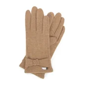 Rękawiczki - Damskie rękawiczki z małym kwiatkiem - miniaturka - grafika 1