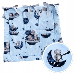 ORGANIZER PRZYBORNIK DO ŁÓŻECZKA DUŻY PUSZYSTY 6 KIESZENI BAWEŁNA OD BabyU - Organizery na łóżeczko - miniaturka - grafika 1