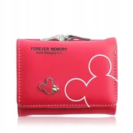 Portfele - SPLDSUN Portfel Damski Slim Czerwony Z Kieszenią Na Monety I Karty - miniaturka - grafika 1