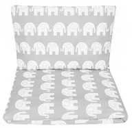 Pościel dla dzieci - POŚCIEL DO ŁÓŻECZKA NIEMOWLĘCA DZIECIĘCA POSZEWKI 120x90 - Szare słonie - miniaturka - grafika 1