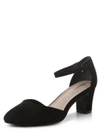 Sandały damskie - Tamaris - Czółenka damskie ze skóry, czarny - miniaturka - grafika 1