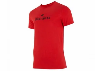 Koszulka męska 4F czerwony - Koszulki męskie Koszulka męska 4F czerwony - Koszulki męskie - miniaturka - grafika 1