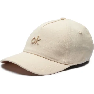 Calvin Klein Lniana bejsbolówka - Czapki damskie - miniaturka - grafika 1