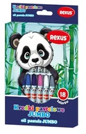 Szkolne artykuły papiernicze - Kredki pastelowe jumbo 18 kolorów - miniaturka - grafika 1