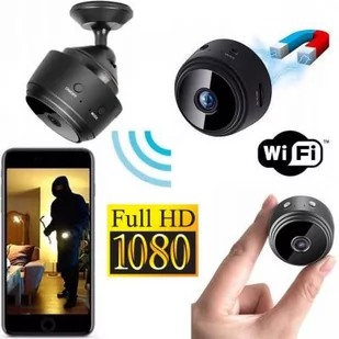 Dyskretna Dz.-Nocna Mini Kamera FULL HD WiFi/P2P (zasięg cały świat!!) + Powiadomienia/Zapis.. - Kamery IP - miniaturka - grafika 1