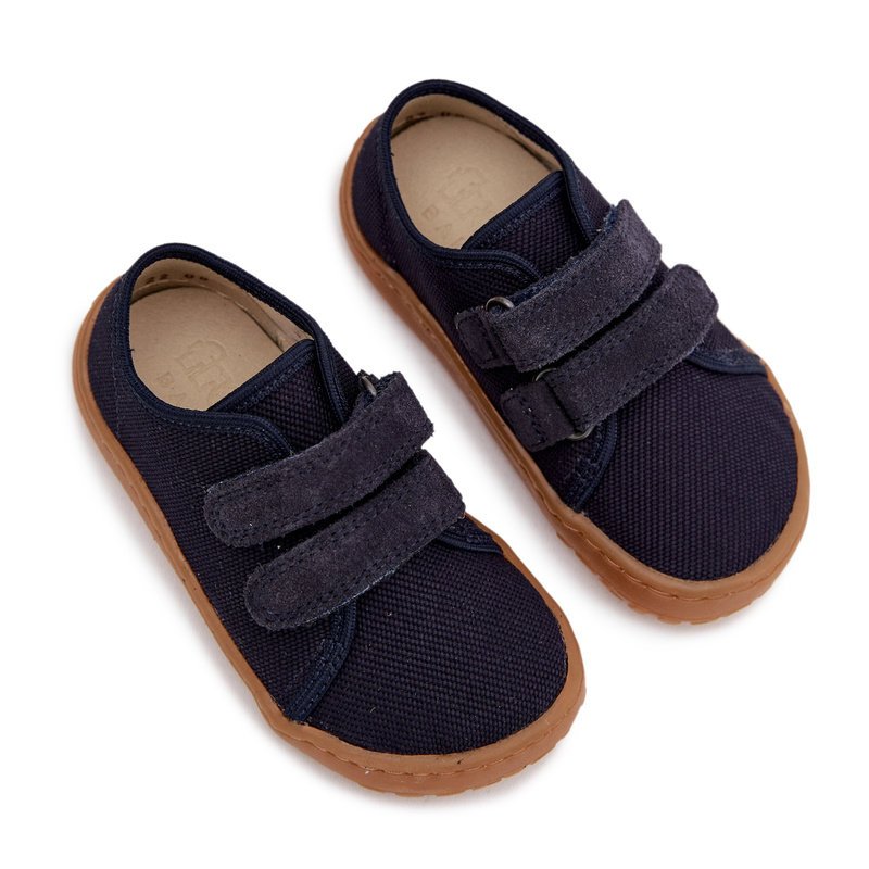 Kapcie Dziecięce Barefoot Froddo Canvas G1700440-2 Granatowe 27-32