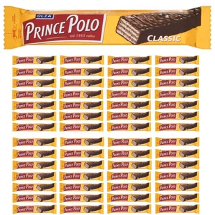 Olza Prince Polo Classic Kruchy wafelek z kremem kakaowym oblany czekoladą 17,5g x 56 sztuk - Batoniki - miniaturka - grafika 1
