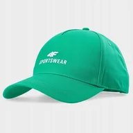 Czapki i chusty sportowe męskie - Czapka z daszkiem 4F 4FWSS24ACABU266 41S zielony L/XL - miniaturka - grafika 1