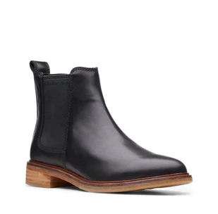 Clarkdale Arlo E [black leather] - rozmiar 38 - Botki damskie - miniaturka - grafika 1