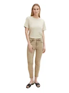 Spodenki damskie - Tom Tailor Dżinsy - Skinny fit - w kolorze beżowym - miniaturka - grafika 1