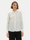 Koszule damskie - Tommy Hilfiger Koszula WW0WW42037 Biały Relaxed Fit - miniaturka - grafika 1
