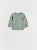 Bluzki dla niemowląt - Reserved - Bluza z haftem - jasnozielony - miniaturka - grafika 1