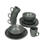 Serwisy obiadowe - Komplet naczyń Vivo Dark Grey 4/16 - miniaturka - grafika 1