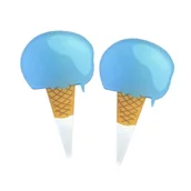 Metkownice - Cenówki Wtykacze Do Lodów - Niebieskie Rożki 10Szt - miniaturka - grafika 1