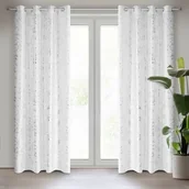Firany - Firana na przelotkach FEZA 140 x 250 cm biały - miniaturka - grafika 1