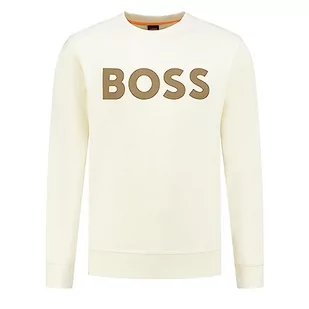 BOSS Męska bluza Webasiccrew, Light Beige277, M - Bluzy męskie - miniaturka - grafika 1