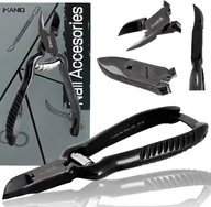 Akcesoria do paznokci - Cążki cęgi do grubych wrastających paznokci skórek obcinaczki nożyczki manicure gabinet SPA czarne - miniaturka - grafika 1