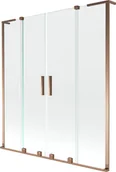 Parawany nawannowe - Mexen Velar L Duo parawan nawannowy 2-skrzydłowy rozsuwany 140 x 150 cm, transparent, różowe złoto - 896-140-003-02-60 - miniaturka - grafika 1