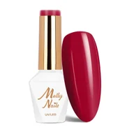 Lakiery hybrydowe - Lakier hybrydowy Molly Nails Hearts & Kisses Rowanberry Coral HEMA/Di-HEMA Free 8g Nr 194 - miniaturka - grafika 1